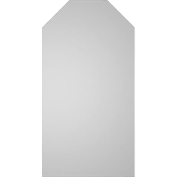 Ekena Millwork Octagonal Top Surface Mount PVC Gable Vent w/ 3-1/2"W x 1"P Standard Frame, 22"W x 42"H - GVPOT22X4201SN