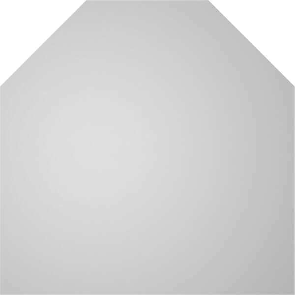 Ekena Millwork Octagonal Top Surface Mount PVC Gable Vent w/ 3-1/2"W x 1"P Standard Frame, 32"W x 32"H - GVPOT32X3201SN
