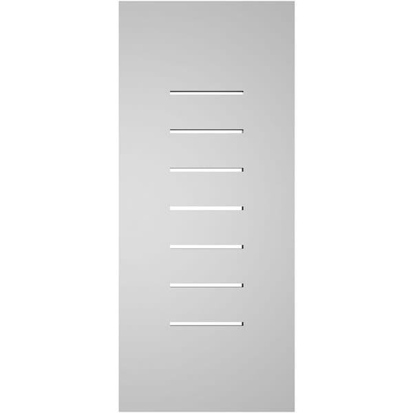 Ekena Millwork Vertical Surface Mount PVC Gable Vent: Functional, w/ 3-1/2"W x 1"P Standard Frame, 12"W x 28"H - GVPVE12X2801SF