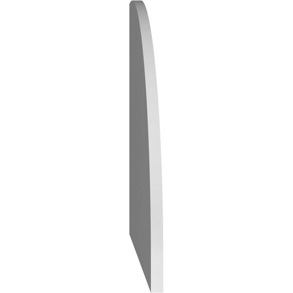 Ekena Millwork Quarter Round Top Left Surface Mount PVC Gable Vent w/ 2"W x 1-1/2"P Brickmould Frame, 38"W x 42"H - GVPQL38X4202SN