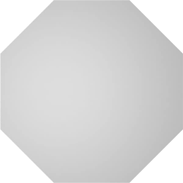 Ekena Millwork Octagonal Surface Mount PVC Gable Vent w/ 2"W x 1-1/2"P Brickmould Frame, 20"W x 20"H - GVPOC20X2002SN
