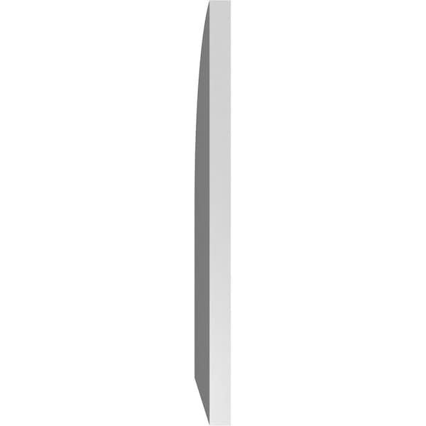 Ekena Millwork Quarter Round Top Right Surface Mount PVC Gable Vent w/ 2"W x 1-1/2"P Brickmould Frame, 14"W x 30"H - GVPQR14X3002SN