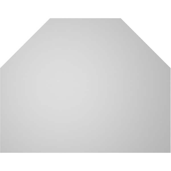 Ekena Millwork Octagonal Top Surface Mount PVC Gable Vent w/ 3-1/2"W x 1"P Standard Frame, 38"W x 30"H - GVPOT38X3001SN