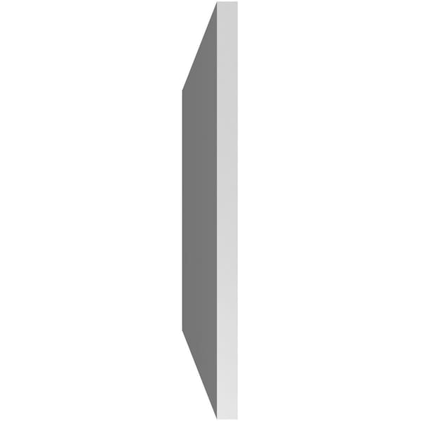 Ekena Millwork Vertical Surface Mount PVC Gable Vent: Non-Functional, w/3-1/2"W x 1"H, Standard Frame, 36"W x 20"H - GVPVE36X2001SN