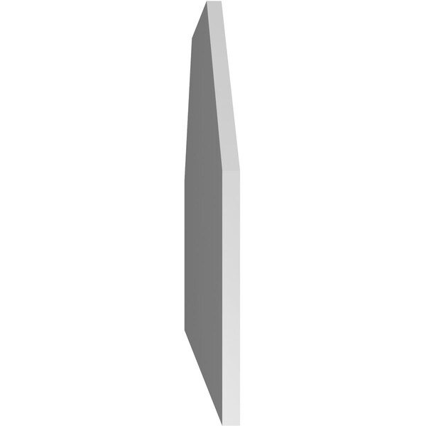 Ekena Millwork Octagonal Top Surface Mount PVC Gable Vent w/ 3-1/2"W x 1"P Standard Frame, 40"W x 26"H - GVPOT40X2601SN