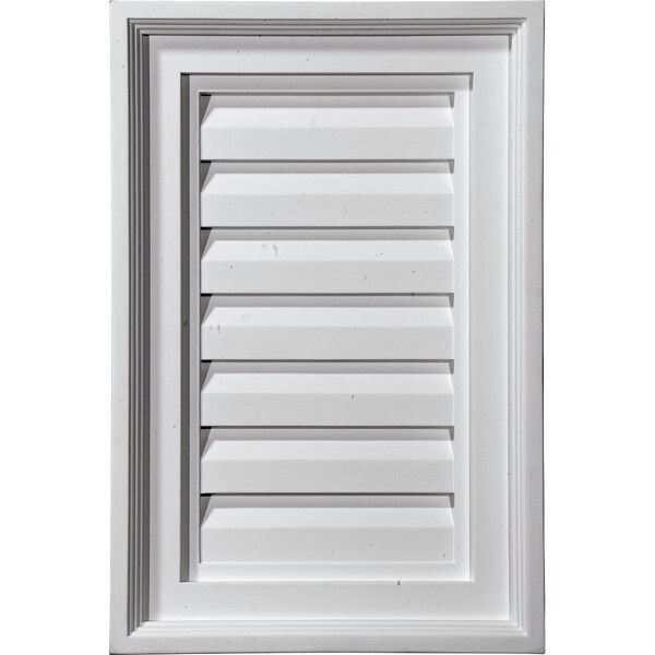 Ekena Millwork Vertical Urethane Gable Vent Louver, Functional, 12"W x 31"H - GVVE12X31F