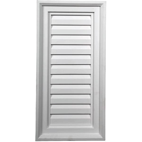 Ekena Millwork Vertical Urethane Gable Vent Louver, Non-Functional, 12"W x 21"H - GVVE12X21D