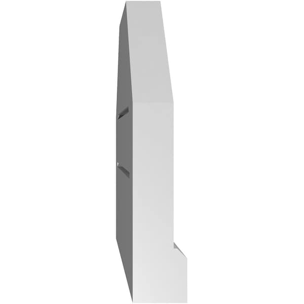 Ekena Millwork Octagonal Top Surface Mount PVC Gable Vent w/ 2"W x 2"P Brickmould Sill Frame, 16"W x 12"H - GVPOT16X1203SF