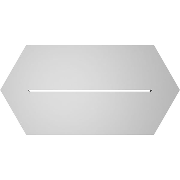 Ekena Millwork Half Round Surface Mount PVC Gable Vent: Functional, w/ 3-1/2"W x 1"P Standard Frame, 26"W x 13"H - GVPHR26X1301SF