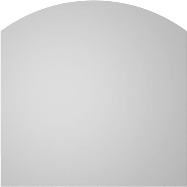 Ekena Millwork Arch Top Surface Mount PVC Gable Vent: Functional, w/ 3-1/2"W x 1"P Standard Frame, 14"W x 14"H - GVPAR14X1401SF