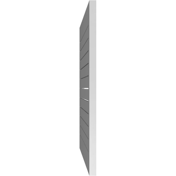 Ekena Millwork Vertical Surface Mount PVC Gable Vent: Functional, w/ 2"W x 1-1/2"P Brickmould Frame, 30"W x 38"H - GVPVE30X3802SF