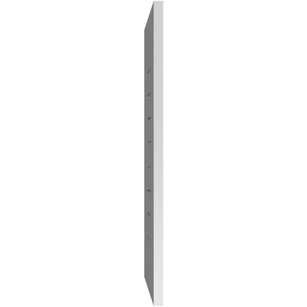 Ekena Millwork Vertical Surface Mount PVC Gable Vent: Functional, w/ 3-1/2"W x 1"P Standard Frame, 12"W x 32"H - GVPVE12X3201SF
