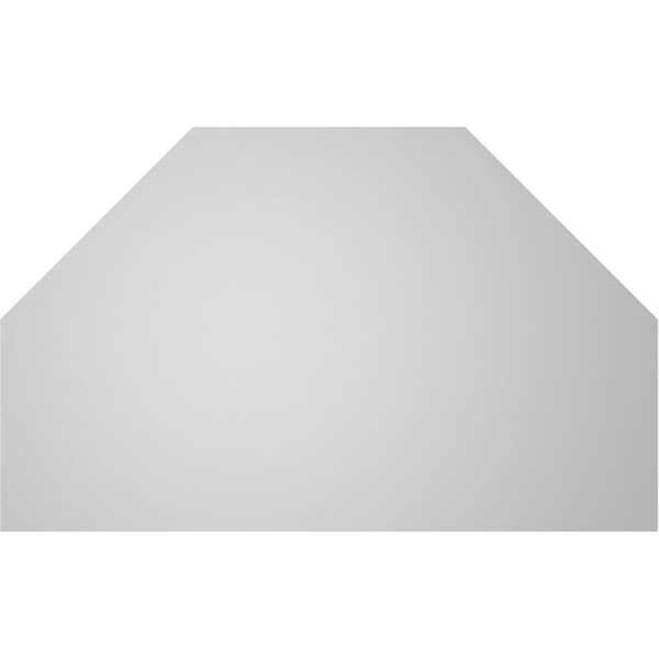 Ekena Millwork Octagonal Top Surface Mount PVC Gable Vent w/ 3-1/2"W x 1"P Standard Frame, 26"W x 16"H - GVPOT26X1601SN