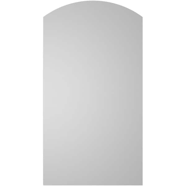 Ekena Millwork Arch Top Surface Mount PVC Gable Vent: Functional, w/ 2"W x 1-1/2"P Brickmould Frame, 14"W x 26"H - GVPAR14X2602SF