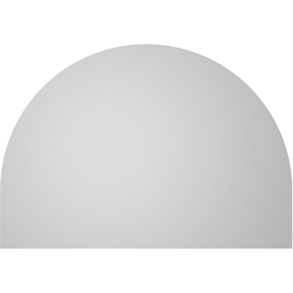 Ekena Millwork Round Top Surface Mount PVC Gable Vent w/ 2"W x 1-1/2"P Brickmould Frame, 20"W x 14"H - GVPRT20X1402SN