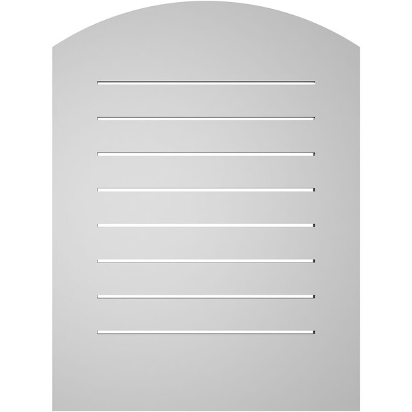 Ekena Millwork Arch Top Surface Mount PVC Gable Vent: Non-Functional, w/ 3-1/2"W x 1"P Standard Frame, 24"W x 30"H - GVPAR24X3001SN