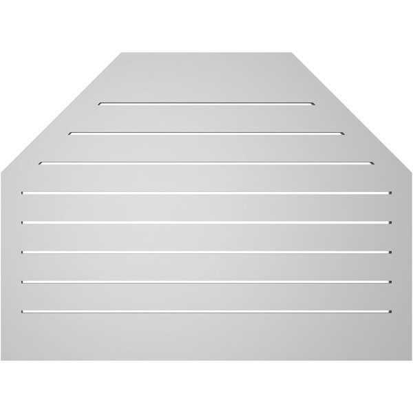 Ekena Millwork Octagonal Top Surface Mount PVC Gable Vent w/ 2"W x 2"P Brickmould Sill Frame, 40"W x 30"H - GVPOT40X3003SF