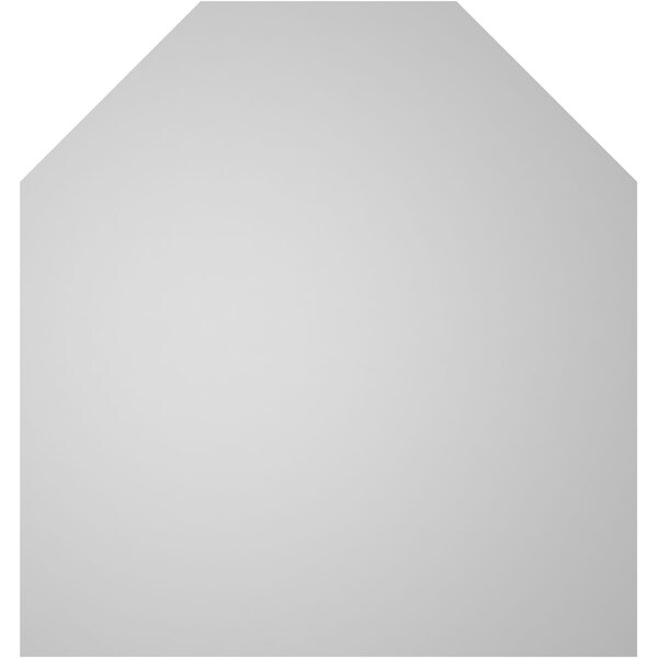Ekena Millwork Octagonal Top Surface Mount PVC Gable Vent w/ 2"W x 1-1/2"P Brickmould Frame, 32"W x 34"H - GVPOT32X3402SN