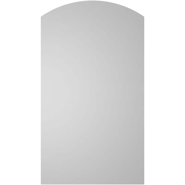 Ekena Millwork Arch Top Surface Mount PVC Gable Vent: Functional, w/ 2"W x 2"P Brickmould Sill Frame, 18"W x 32"H - GVPAR18X3203SF