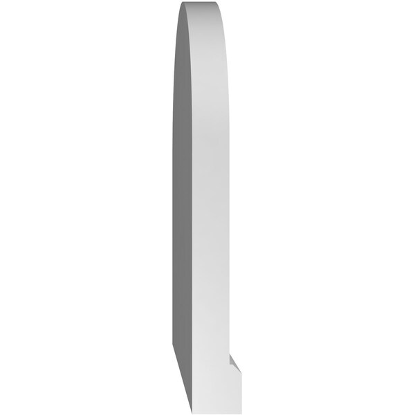 Ekena Millwork Round Top Surface Mount PVC Gable Vent w/ 2"W x 2"P Brickmould Sill Frame, 14"W x 18"H - GVPRT14X1803SN
