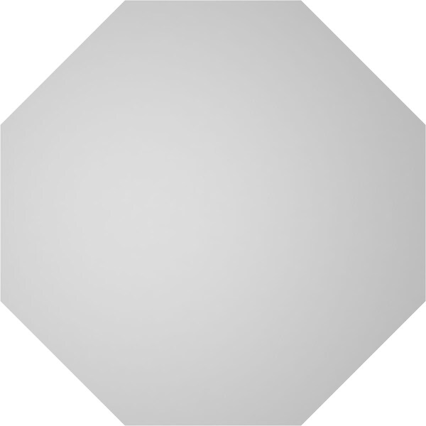 Ekena Millwork Octagonal Surface Mount PVC Gable Vent w/ 2"W x 1-1/2"P Brickmould Frame, 32"W x 32"H - GVPOC32X3202SN