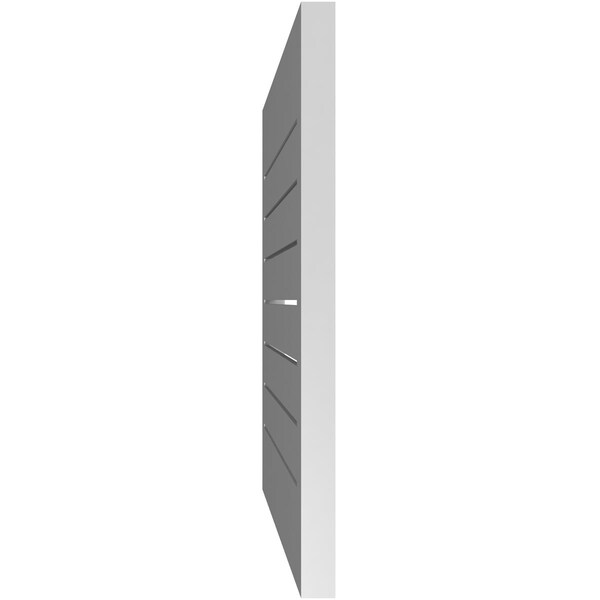 Ekena Millwork Vertical Surface Mount PVC Gable Vent: Functional, w/ 2"W x 1-1/2"P Brickmould Frame, 28"W x 26"H - GVPVE28X2602SF