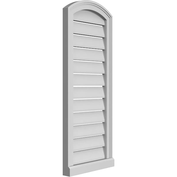 Ekena Millwork Arch Top Surface Mount PVC Gable Vent w/ 2"W x 2"P Brickmould Sill Frame, 16"W x 36"H - GVPAR16X3603SN