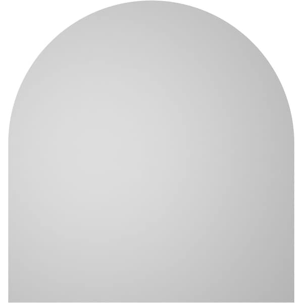 Ekena Millwork Round Top Surface Mount PVC Gable Vent w/ 2"W x 1-1/2"P Brickmould Frame, 36"W x 38"H - GVPRT36X3802SN