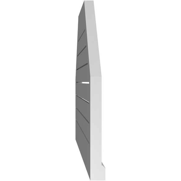 Ekena Millwork Octagonal Top Surface Mount PVC Gable Vent w/ 2"W x 2"P Brickmould Sill Frame, 42"W x 26"H - GVPOT42X2603SF