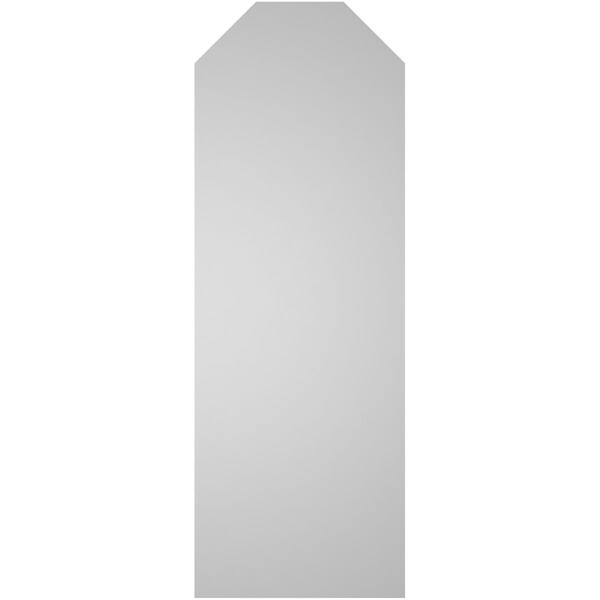 Ekena Millwork Octagonal Top Surface Mount PVC Gable Vent w/ 3-1/2"W x 1"P Standard Frame, 12"W x 34"H - GVPOT12X3401SN