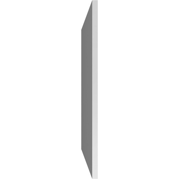 Ekena Millwork Vertical Surface Mount PVC Gable Vent: Non-Functional, w/ 3-1/2"W x 1"P Standard Frame, 28"W x 32"H - GVPVE28X3201SN