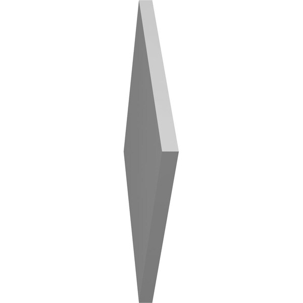 Ekena Millwork Diamond Surface Mount PVC Gable Vent: Functional, w/ 2"W x 1-1/2"P Brickmould Frame, 34"W x 34"H - GVPDI34X3402SF