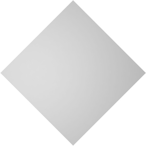 Ekena Millwork Diamond Surface Mount PVC Gable Vent: Functional, w/ 2"W x 1-1/2"P Brickmould Frame, 34"W x 34"H - GVPDI34X3402SF