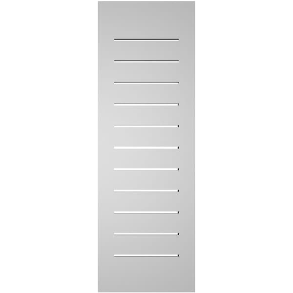 Ekena Millwork Vertical Surface Mount PVC Gable Vent: Functional, w/ 2"W x 1-1/2"P Brickmould Frame, 12"W x 36"H - GVPVE12X3602SF