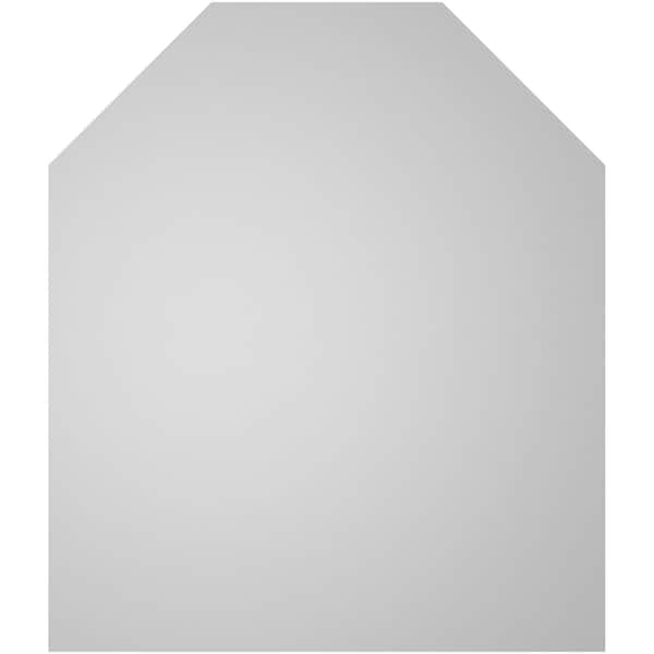 Ekena Millwork Octagonal Top Surface Mount PVC Gable Vent w/ 2"W x 2"P Brickmould Sill Frame, 24"W x 28"H - GVPOT24X2803SN