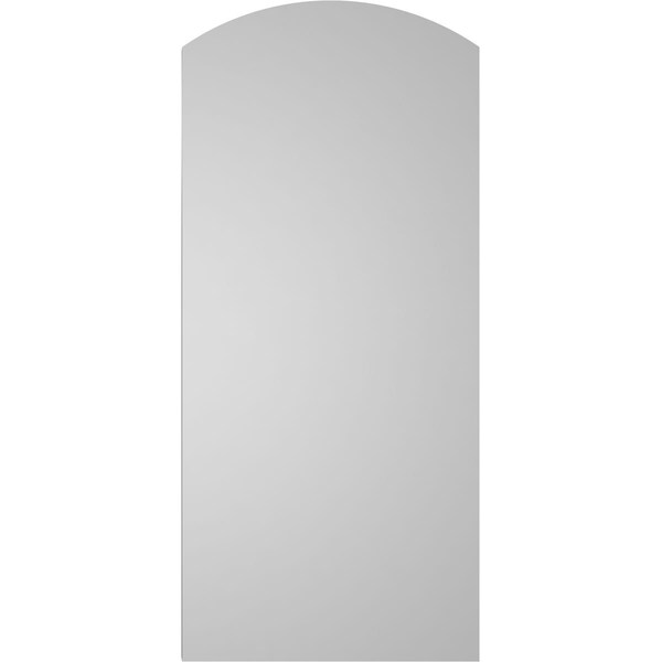 Ekena Millwork Arch Top Surface Mount PVC Gable Vent: Functional, w/ 2"W x 1-1/2"P Brickmould Frame, 18"W x 40"H - GVPAR18X4002SF