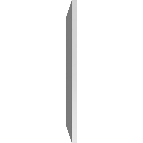 Ekena Millwork Vertical Surface Mount PVC Gable Vnt: Non-Functional, w/2"W x 1-1/2"H, Brickmould Frame, 22"W x 40"H - GVPVE22X4002SN
