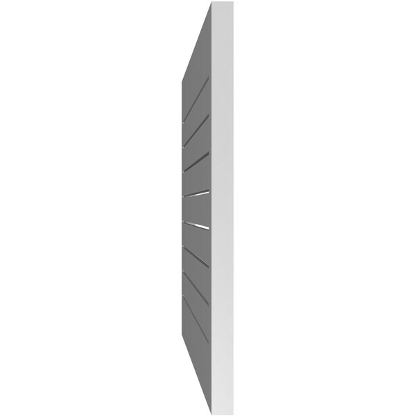 Ekena Millwork Vertical Surface Mount PVC Gable Vent: Functional, w/ 2"W x 1-1/2"P Brickmould Frame, 36"W x 28"H - GVPVE36X2802SF