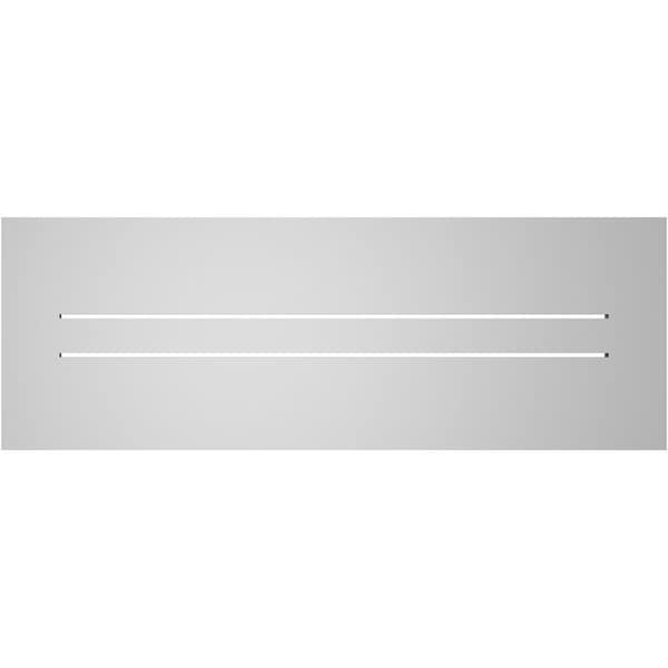 Ekena Millwork Vertical Surface Mount PVC Gable Vent: Functional, w/ 3-1/2"W x 1"P Standard Frame, 40"W x 14"H - GVPVE40X1401SF