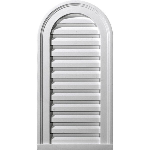 Ekena Millwork Cathedral Urethane Gable Vent Louver, Functional, 18"W x 20"H - GVCA18X20F