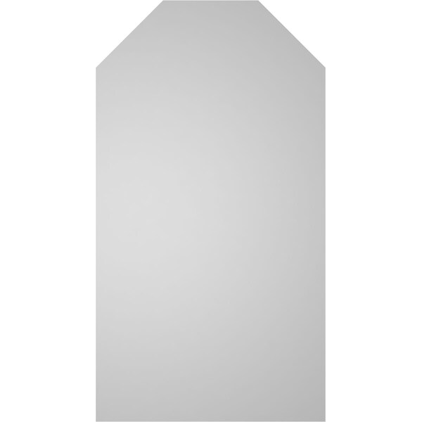 Ekena Millwork Octagonal Top Surface Mount PVC Gable Vent w/ 3-1/2"W x 1"P Standard Frame, 12"W x 22"H - GVPOT12X2201SN