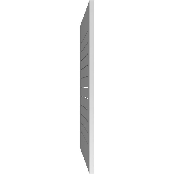 Ekena Millwork Vertical Surface Mount PVC Gable Vent: Functional, w/ 3-1/2"W x 1"P Standard Frame, 28"W x 40"H - GVPVE28X4001SF