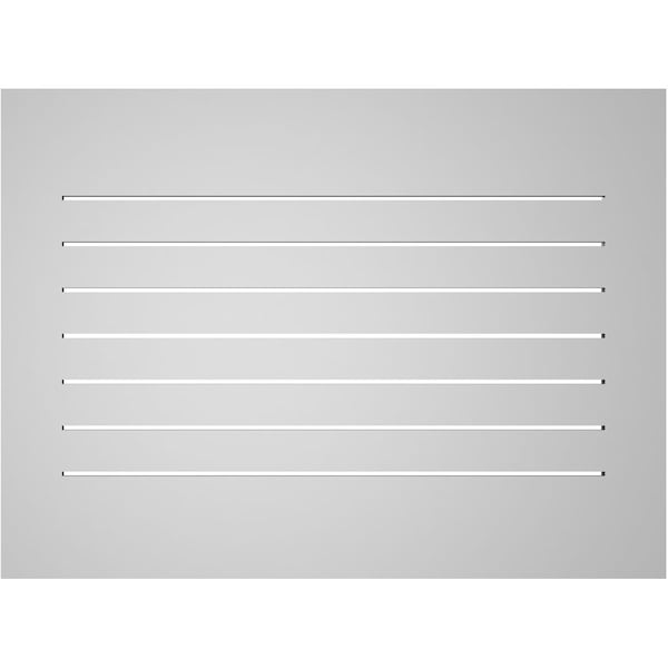 Ekena Millwork Vertical Surface Mount PVC Gable Vent: Functional, w/ 3-1/2"W x 1"P Standard Frame, 38"W x 28"H - GVPVE38X2801SF