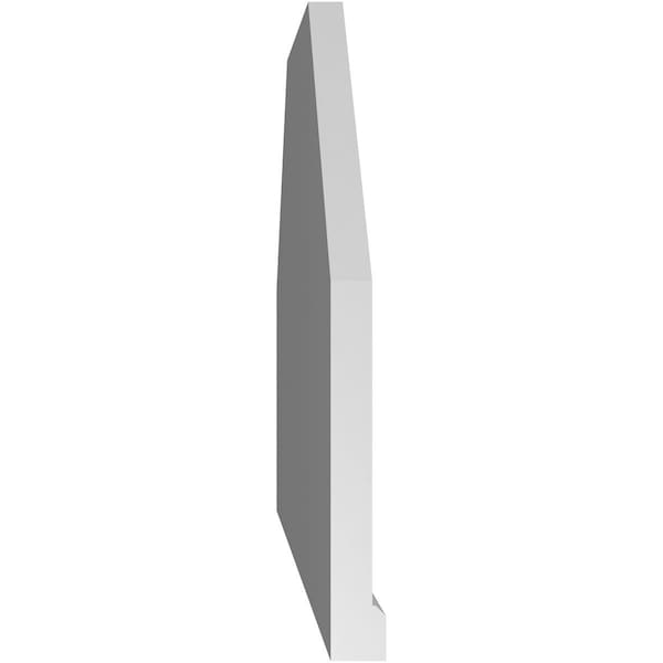 Ekena Millwork Octagonal Top Surface Mount PVC Gable Vent w/ 2"W x 2"P Brickmould Sill Frame, 42"W x 26"H - GVPOT42X2603SN