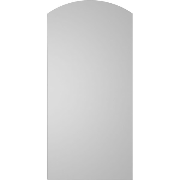 Ekena Millwork Arch Top Surface Mount PVC Gable Vent: Functional, w/ 2"W x 1-1/2"P Brickmould Frame, 18"W x 38"H - GVPAR18X3802SF