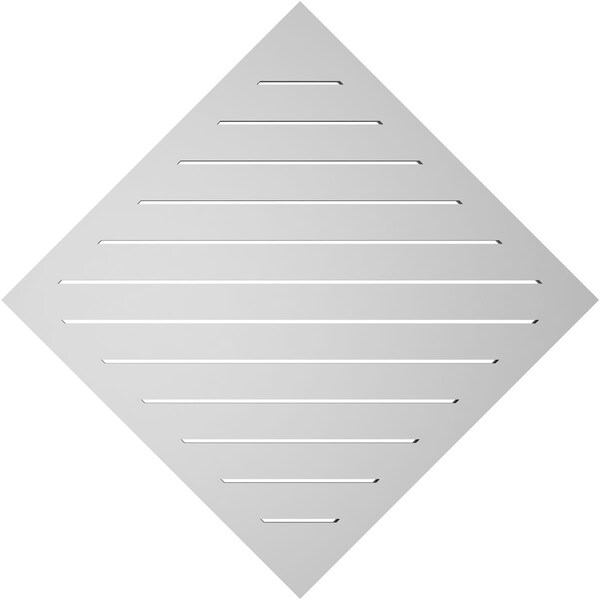 Ekena Millwork Diamond Surface Mount PVC Gable Vent: Non-Functional, w/ 2"W x 1-1/2"P Brickmould Frame, 40"W x 40"H - GVPDI40X4002SN