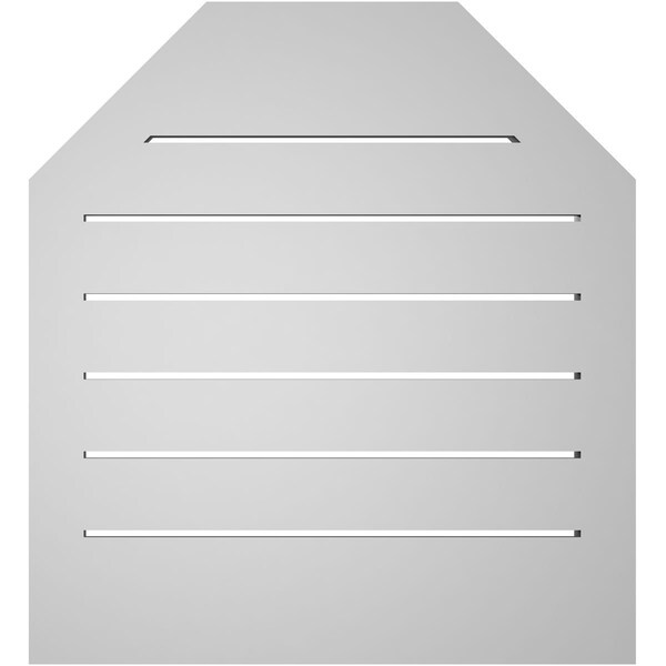 Ekena Millwork Octagonal Top Surface Mount PVC Gable Vent w/ 2"W x 2"P Brickmould Sill Frame, 22"W x 24"H - GVPOT22X2403SF