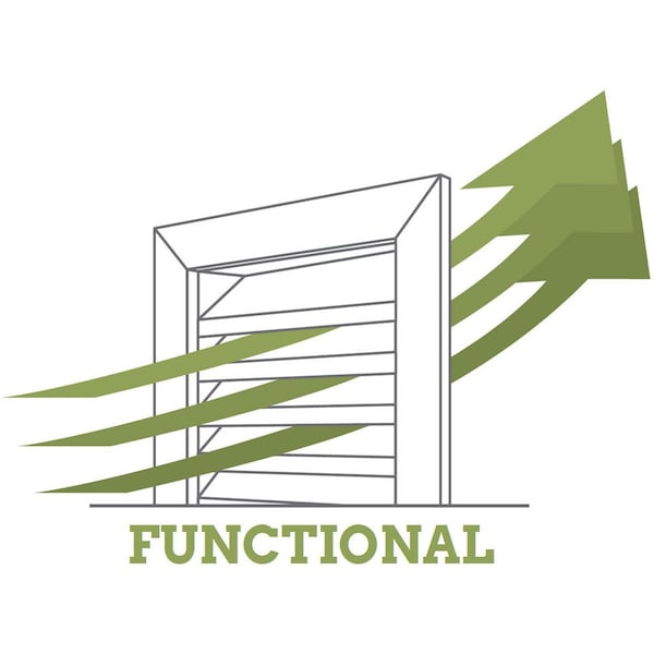 Ekena Millwork Octagonal Top Surface Mount PVC Gable Vent w/ 2"W x 2"P Brickmould Sill Frame, 16"W x 16"H - GVPOT16X1603SF