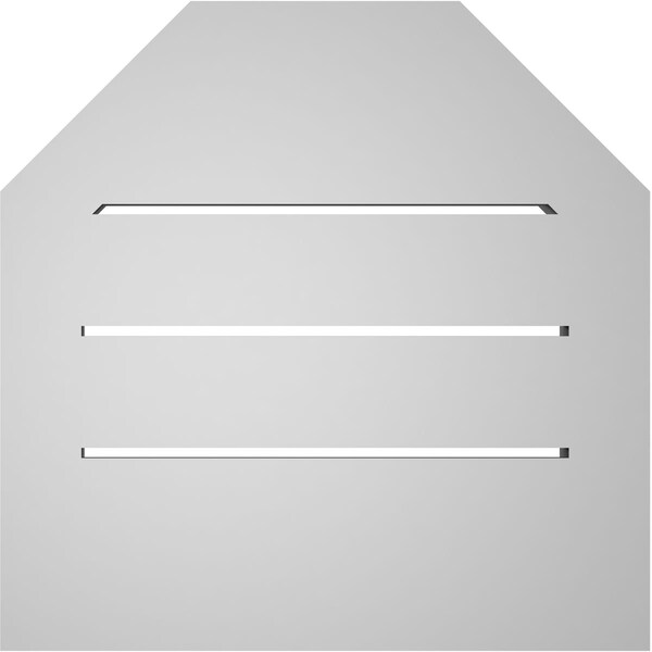Ekena Millwork Octagonal Top Surface Mount PVC Gable Vent w/ 2"W x 2"P Brickmould Sill Frame, 16"W x 16"H - GVPOT16X1603SF