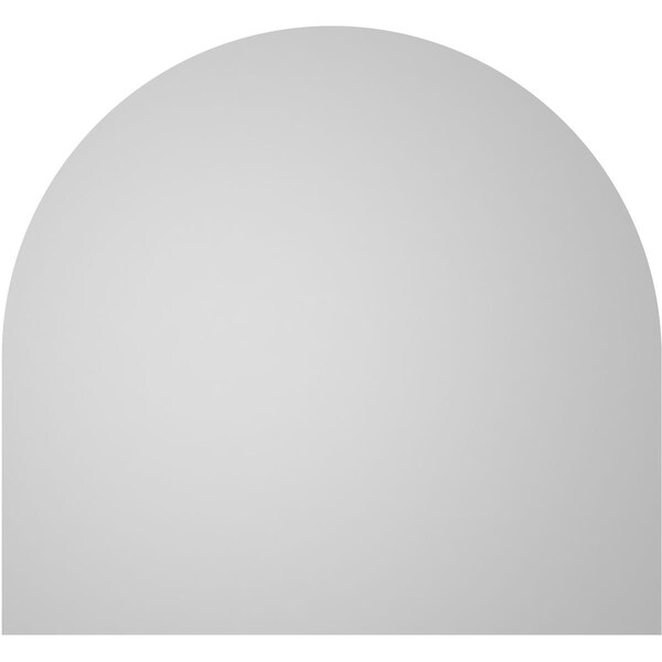 Ekena Millwork Round Top Surface Mount PVC Gable Vent w/ 2"W x 2"P Brickmould Sill Frame, 26"W x 24"H - GVPRT26X2403SN